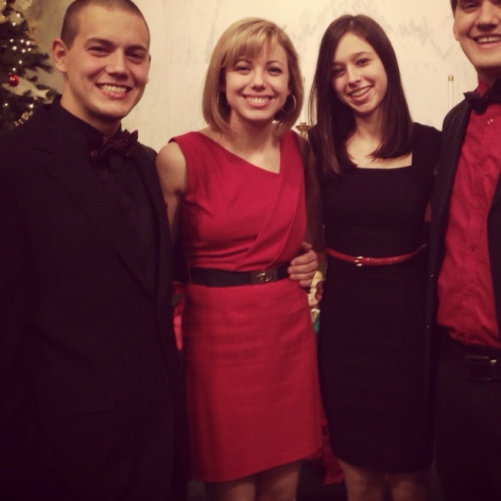 Red Sleeveless Dress with Belt